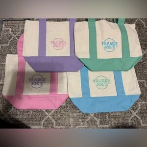 Trader Joe’s, mini pastel canvas tote